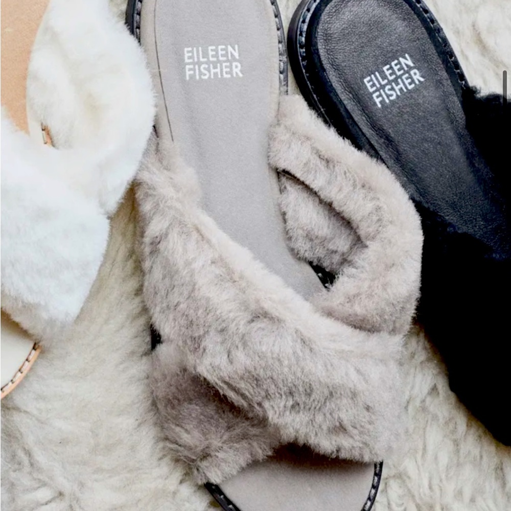 Eileen Fisher Fur Sandals